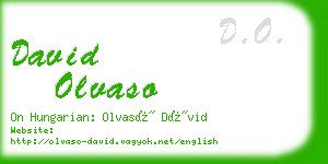 david olvaso business card